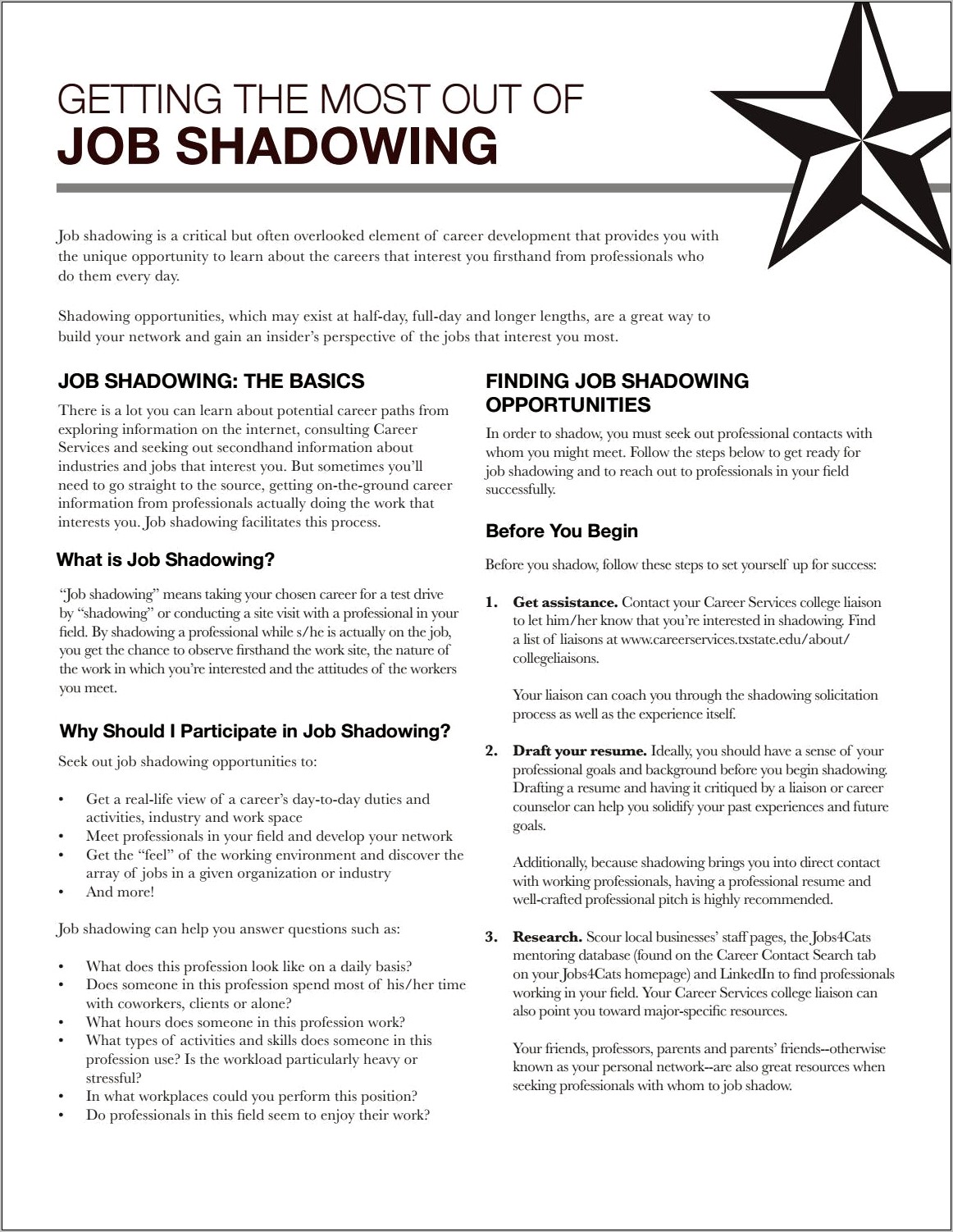 Can You Put Job Shadowing On Your Resume