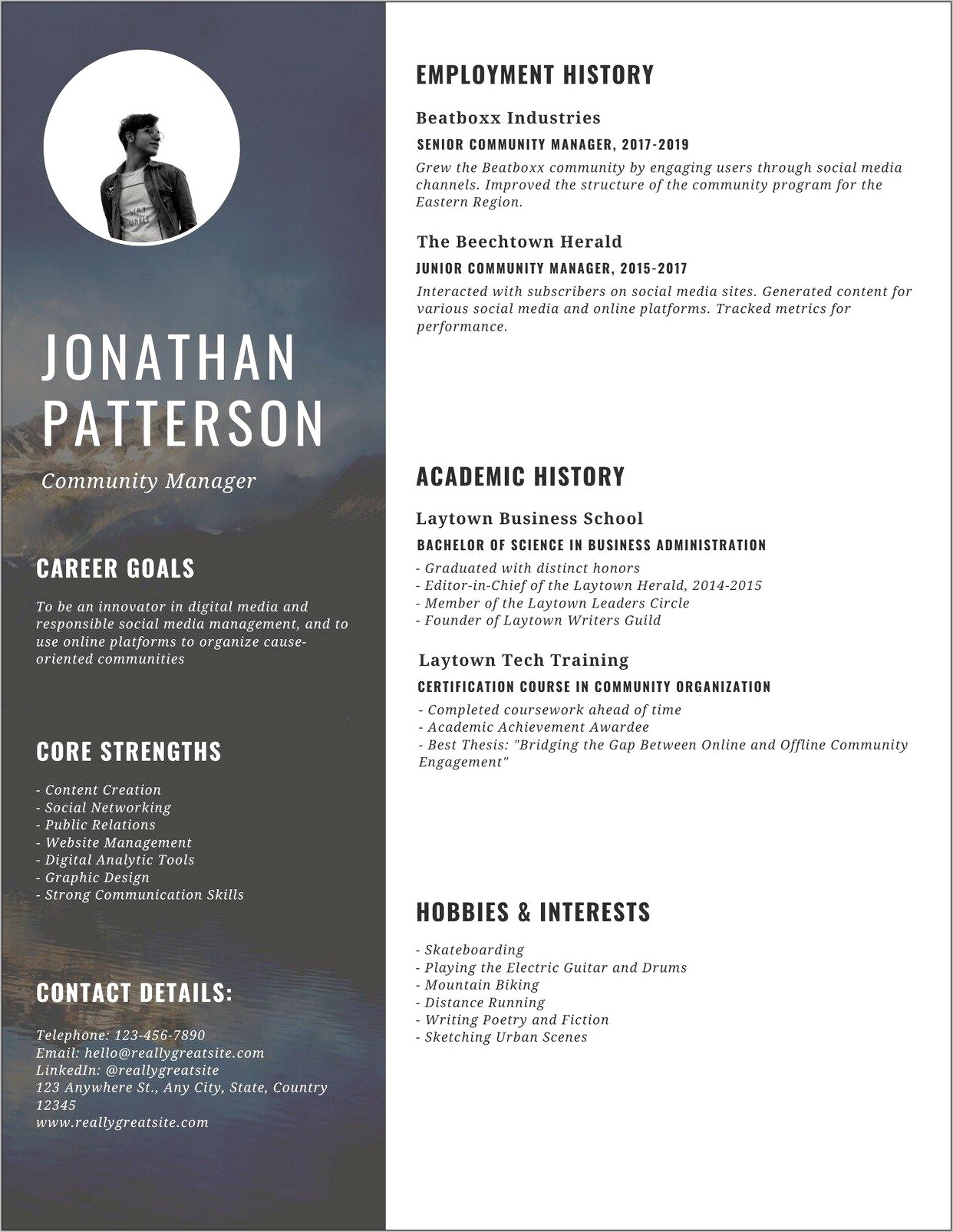 Canva Resume Templates Free Download