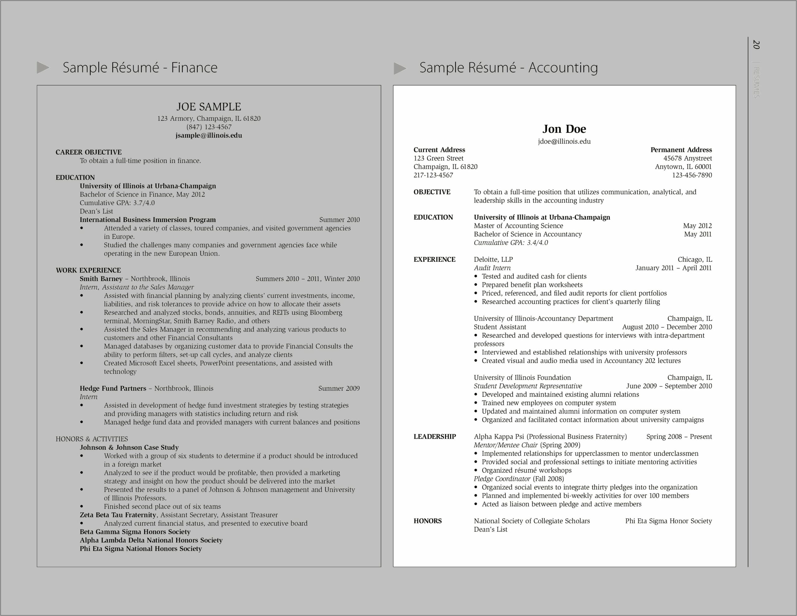 Career Objective Examples For Resume Accounting