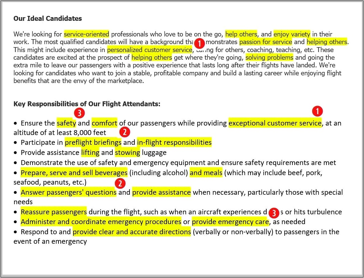 Career Objective For Resume Of Air Hostess