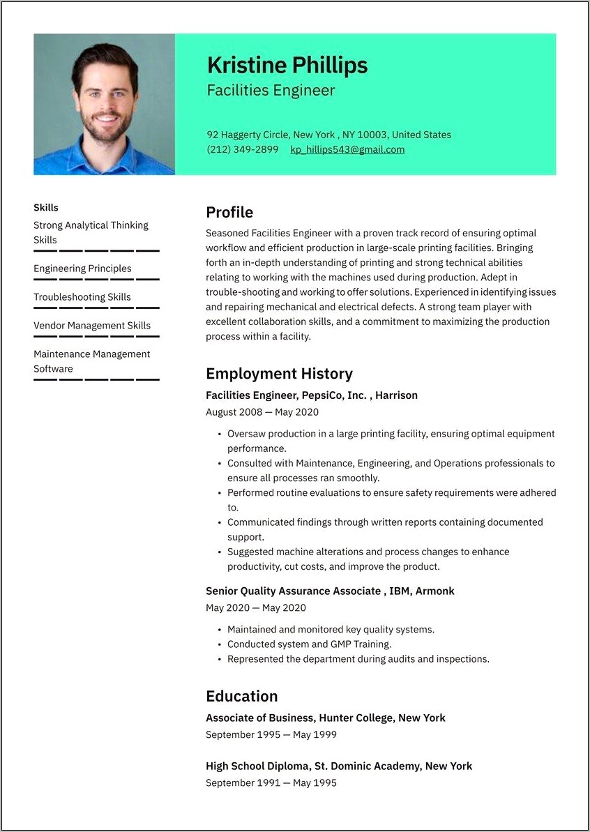 Carreer Objective On Resume Examples Process Engineer