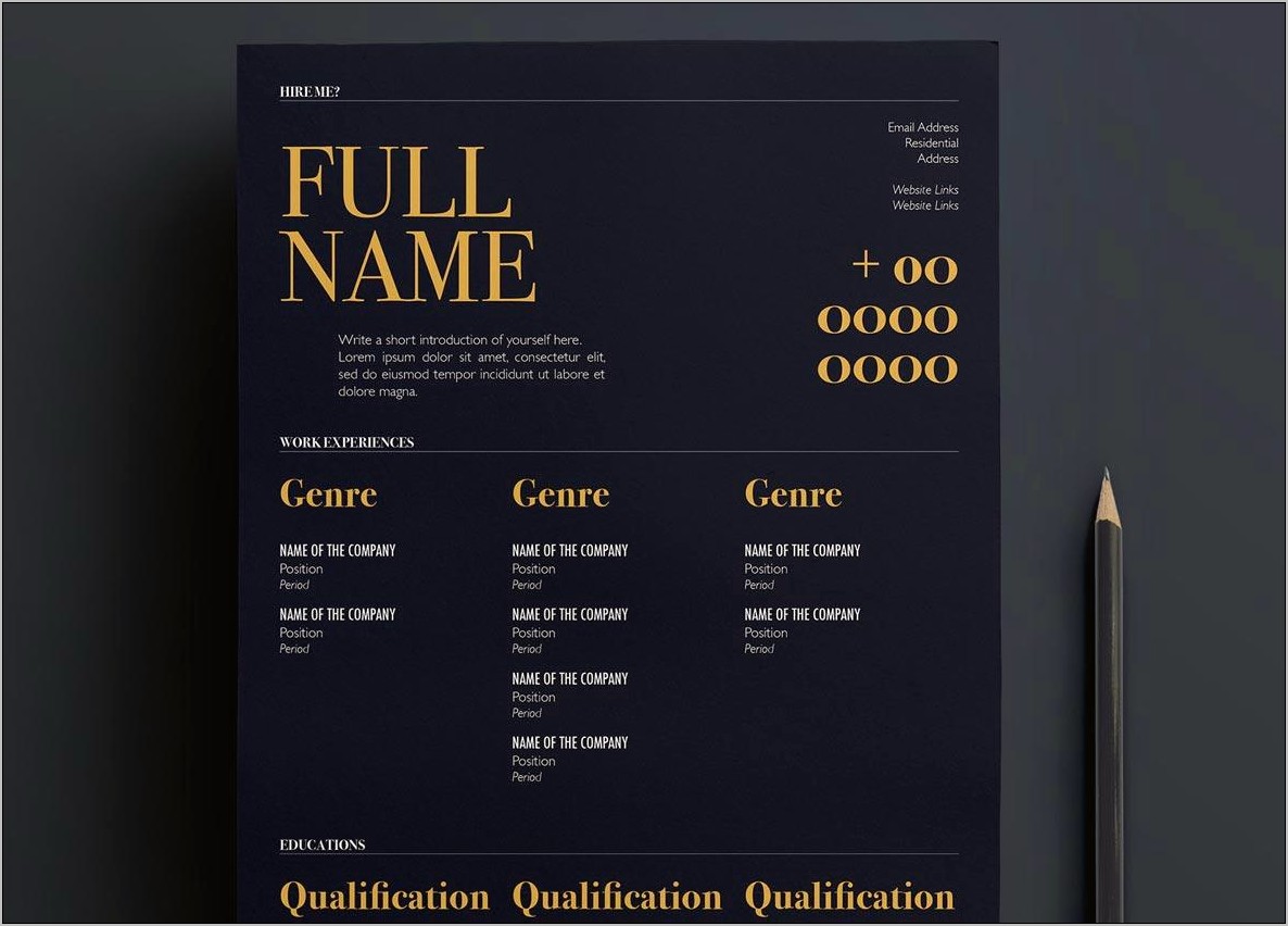 Cascade One Page Resume Template Download