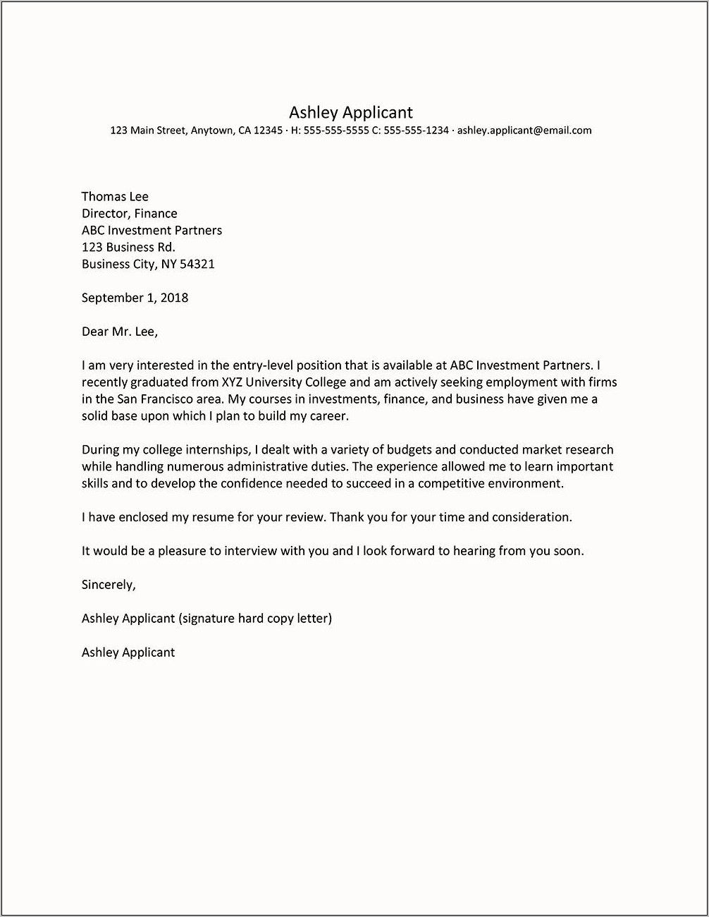 Case Manager Cover Letter For Resume