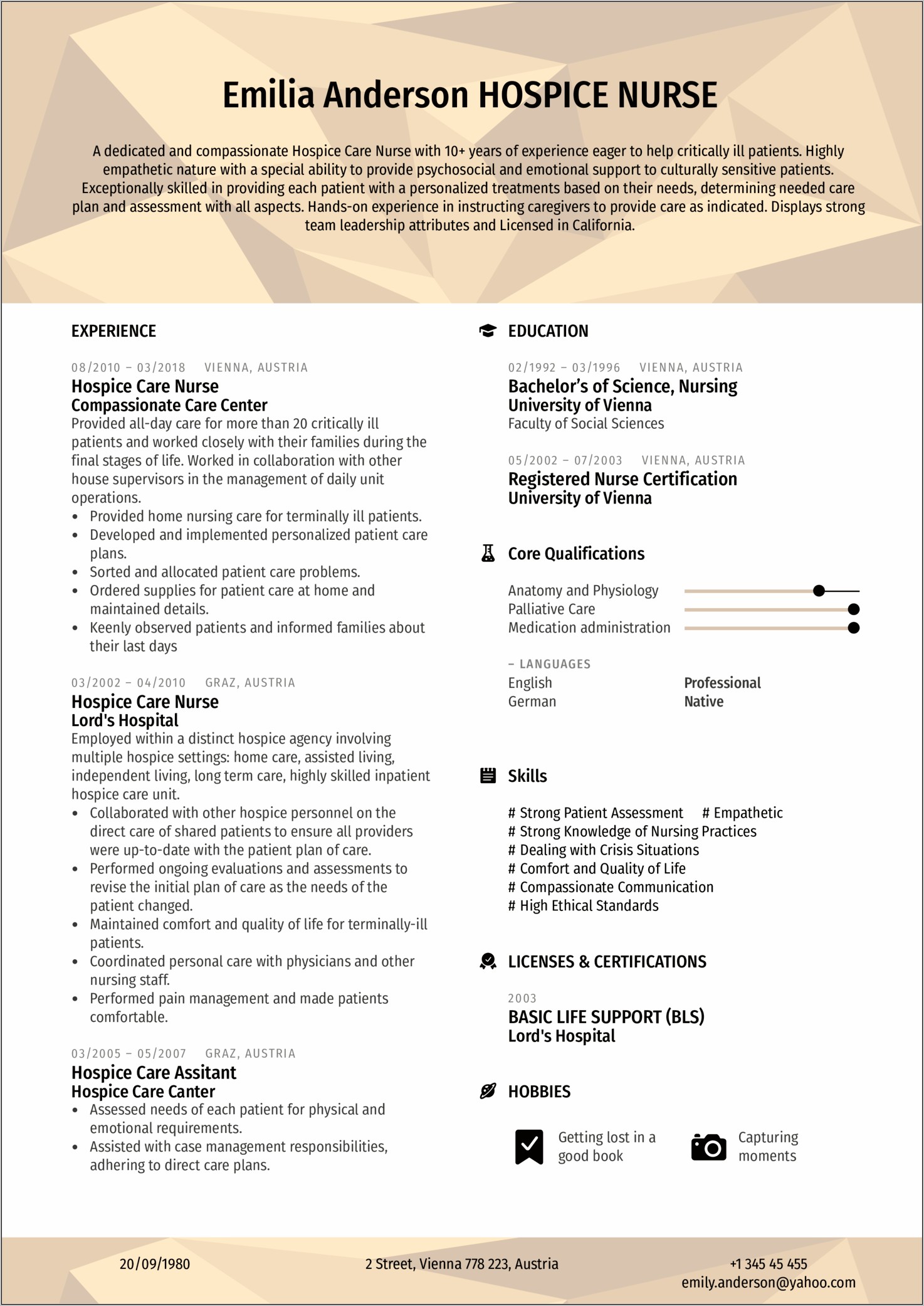 Case Manager Hospice And Home Health Resume Examples
