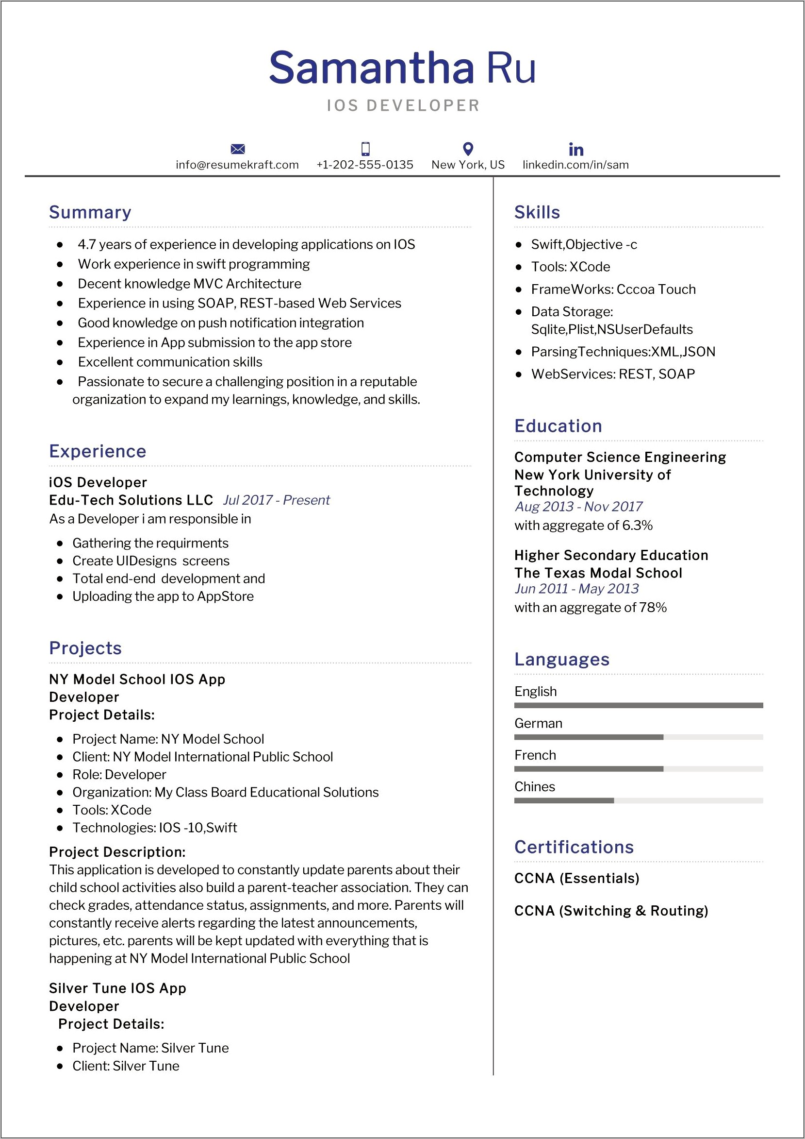 Ccna Entry Level Resume Sample