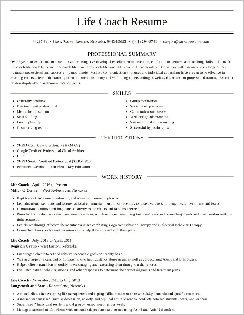 Chemical Dependency Intake Professional Summary For Resume