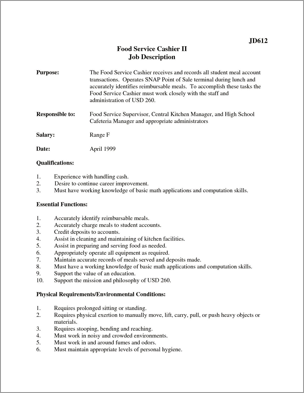 Chick Fil A Kitchen Member Resume Examples