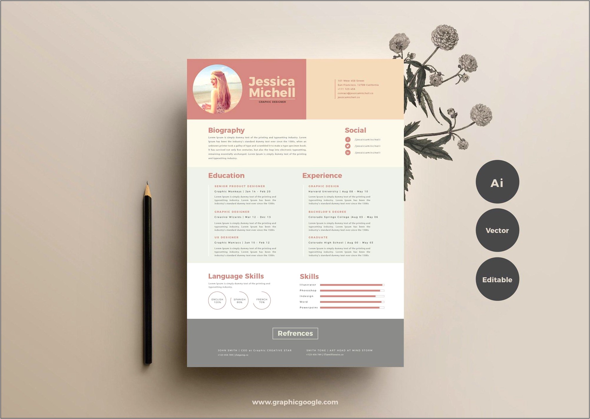 Classy Resume Template Free Download