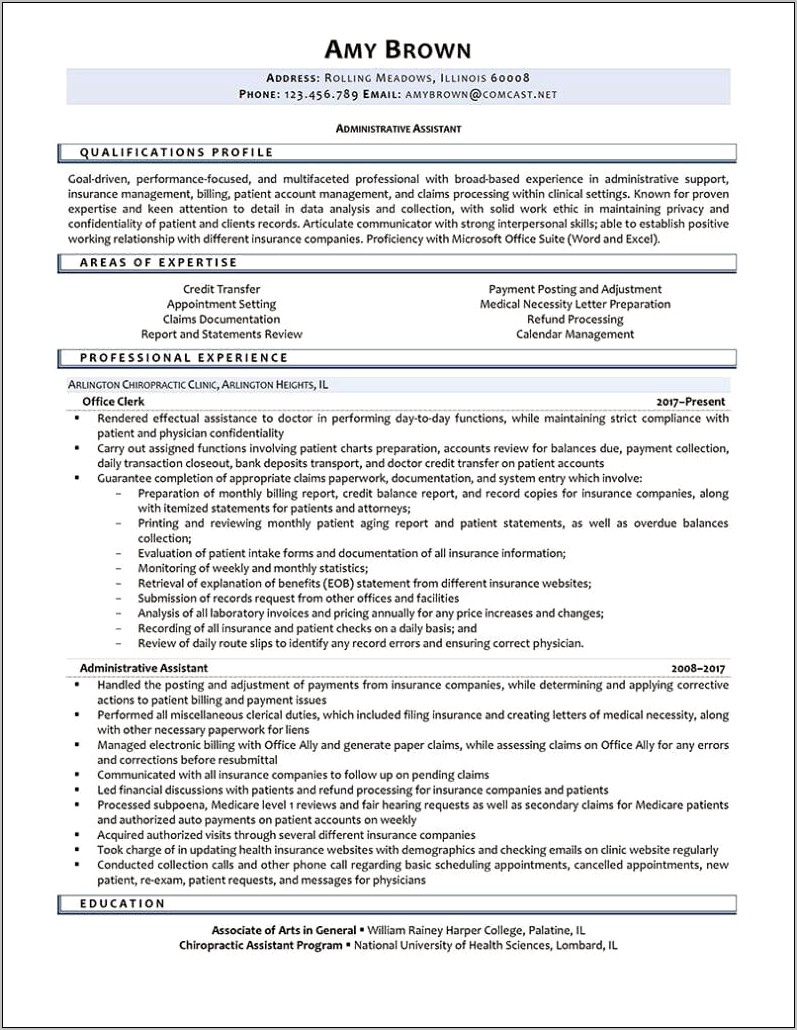 Clerical Assistant Job Description For Resume
