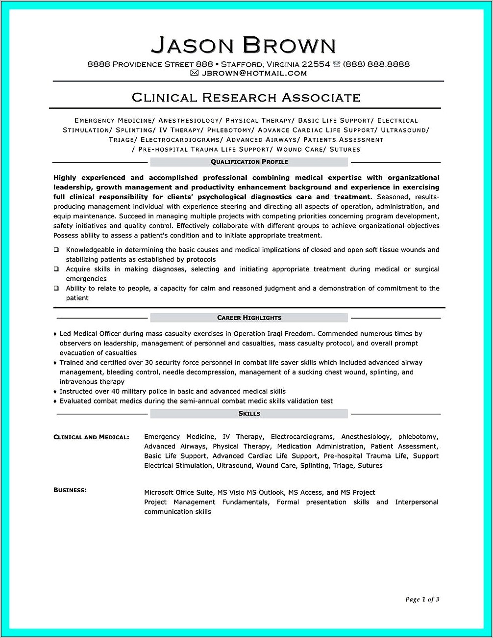 Clinical Research Assistant Resume Samples Jobherojobhero
