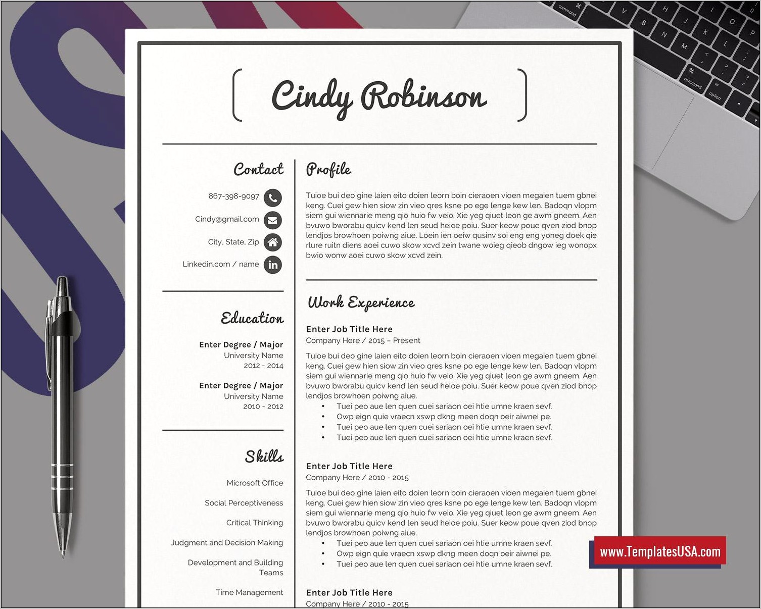College Application Resume Examples Word 2019 Download