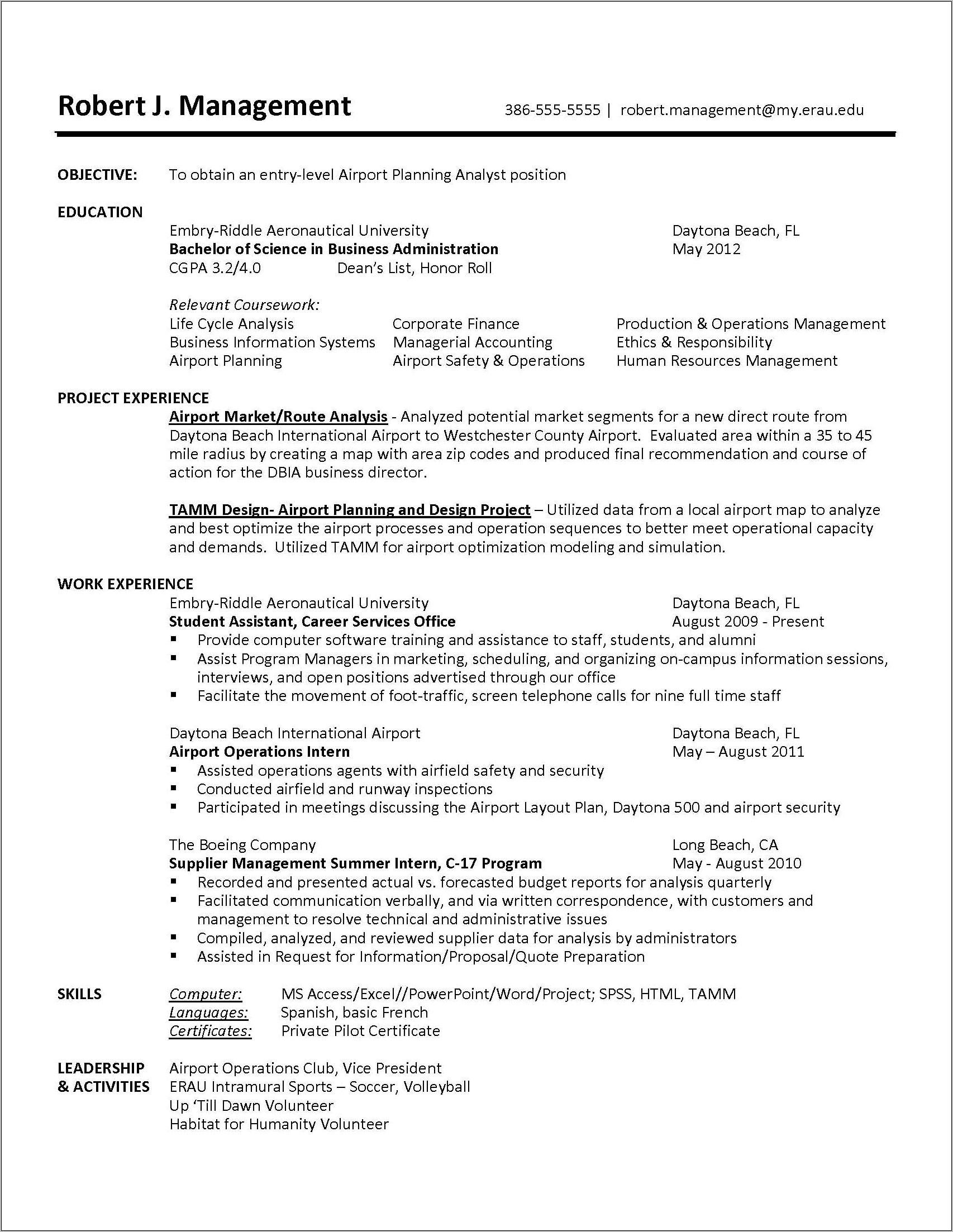 College Application Resume For A Music School