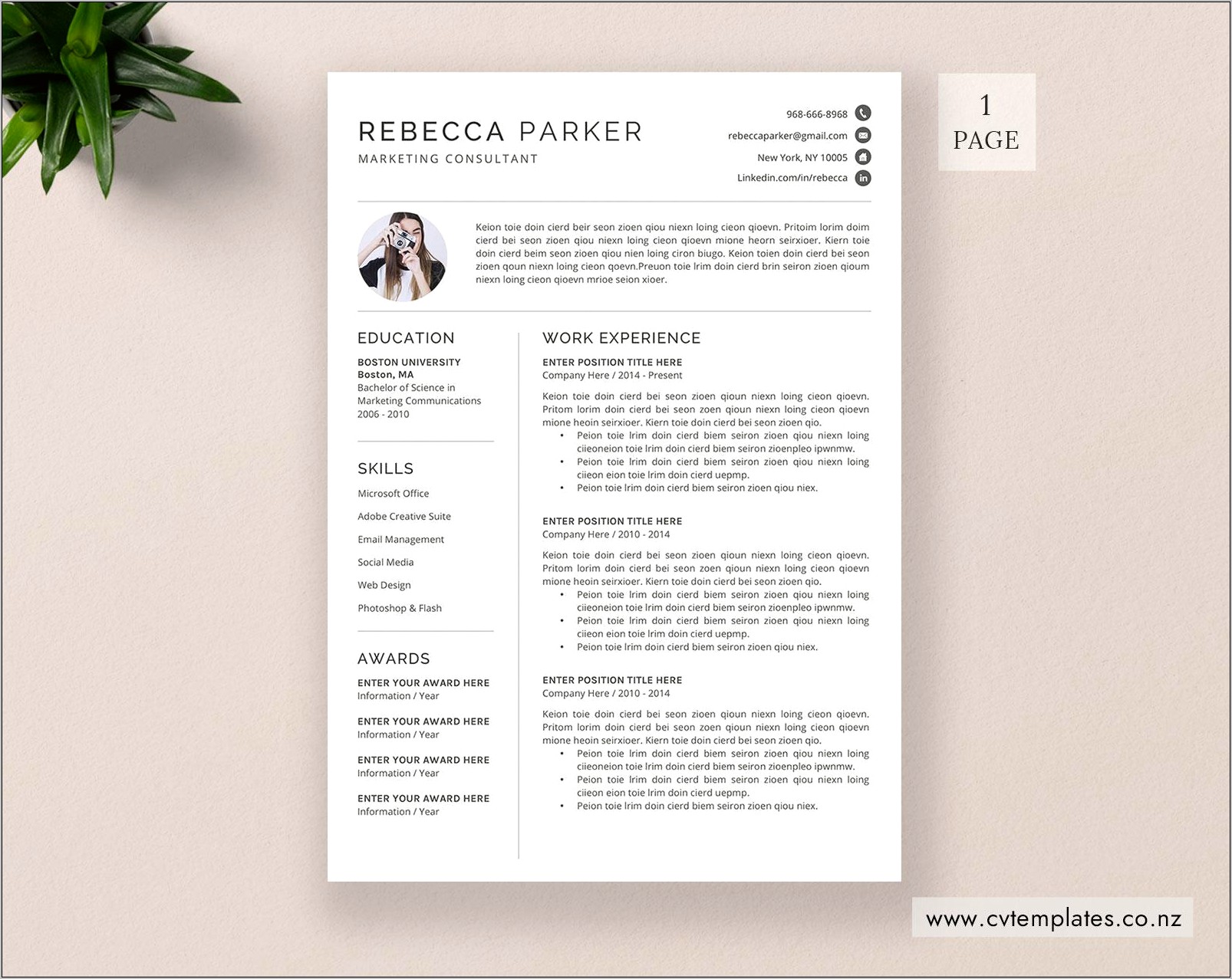 College Student Resume Template Download Word