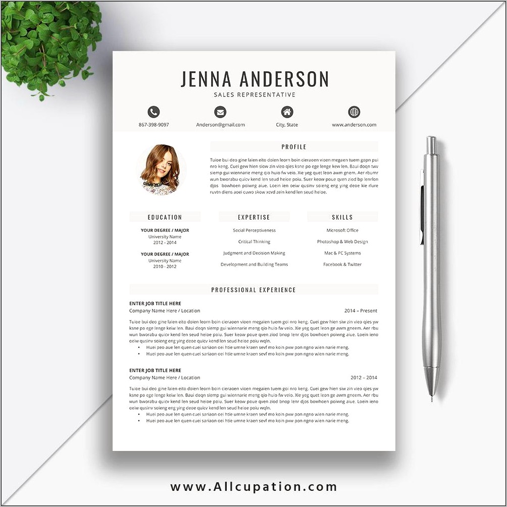 College Student Resume Template Word Download