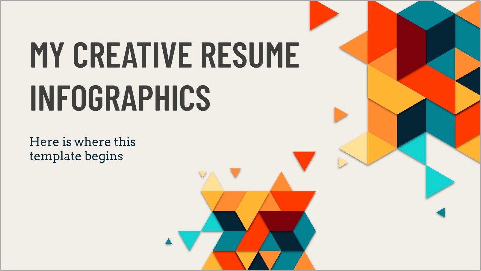 Colorful Polygonal Infographic Resume Fillable Template Free