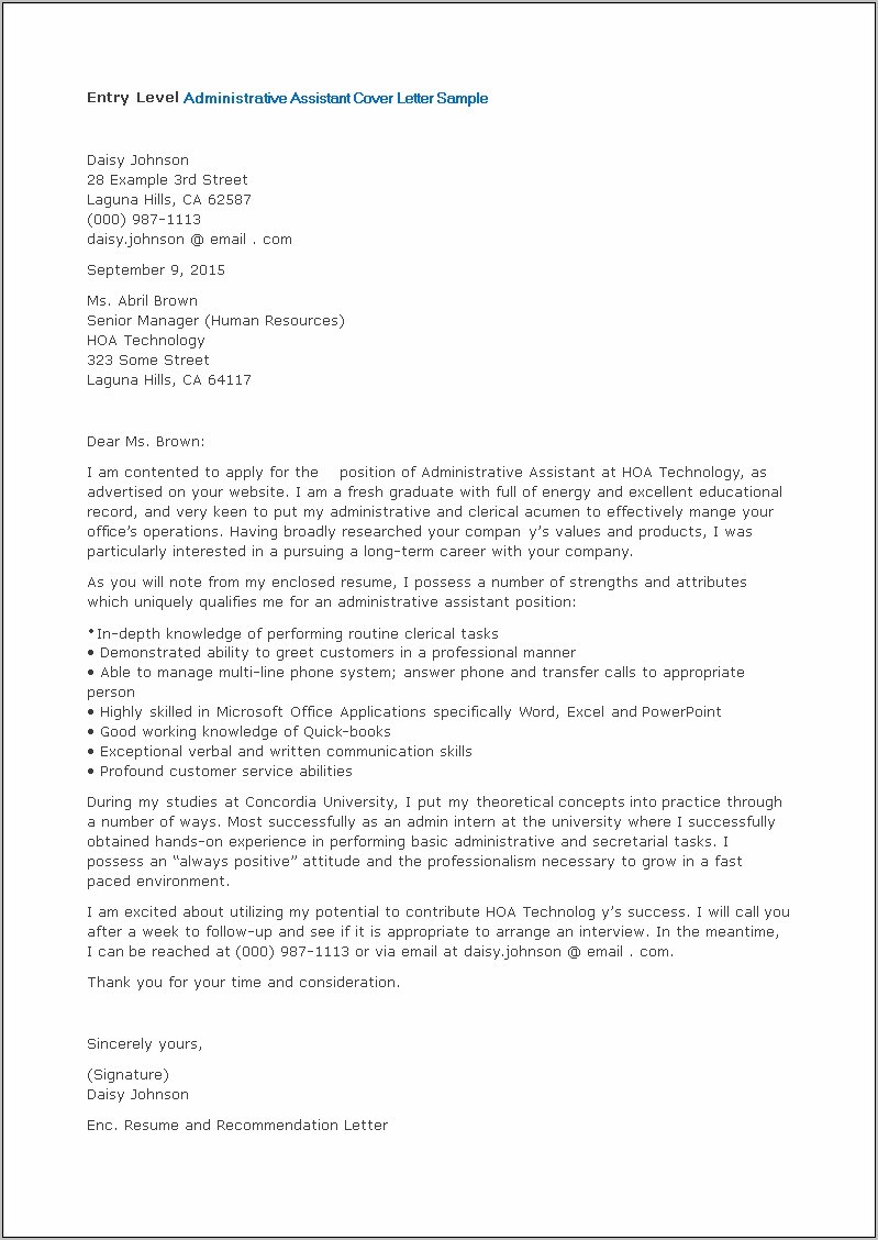 Community Association Manager Resume Cover Letter