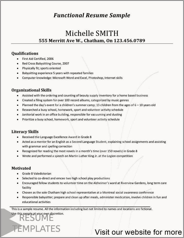 Computer Microsoft Literacy Skill For Resume