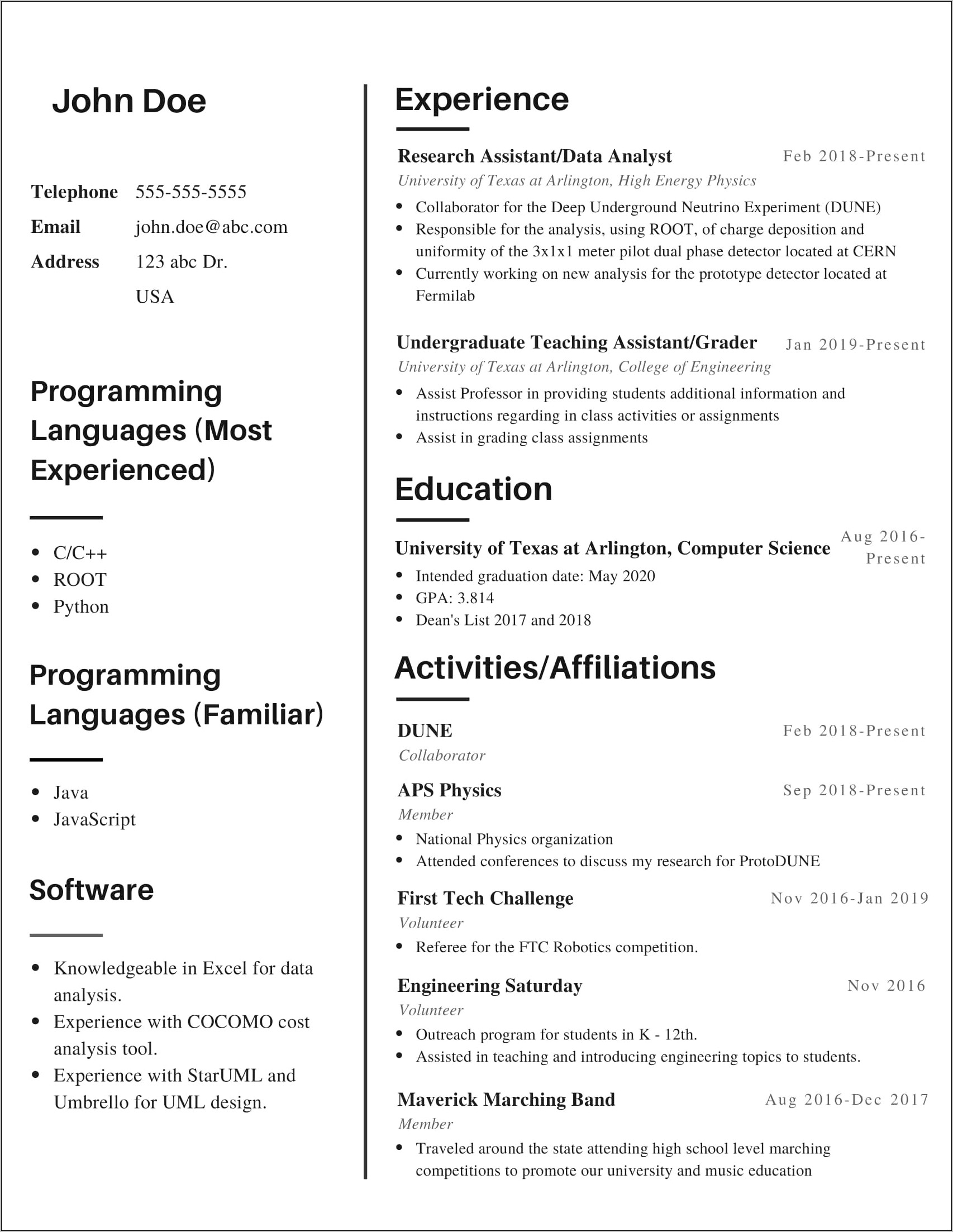 Computer Science Resume Sample & Complete Guide
