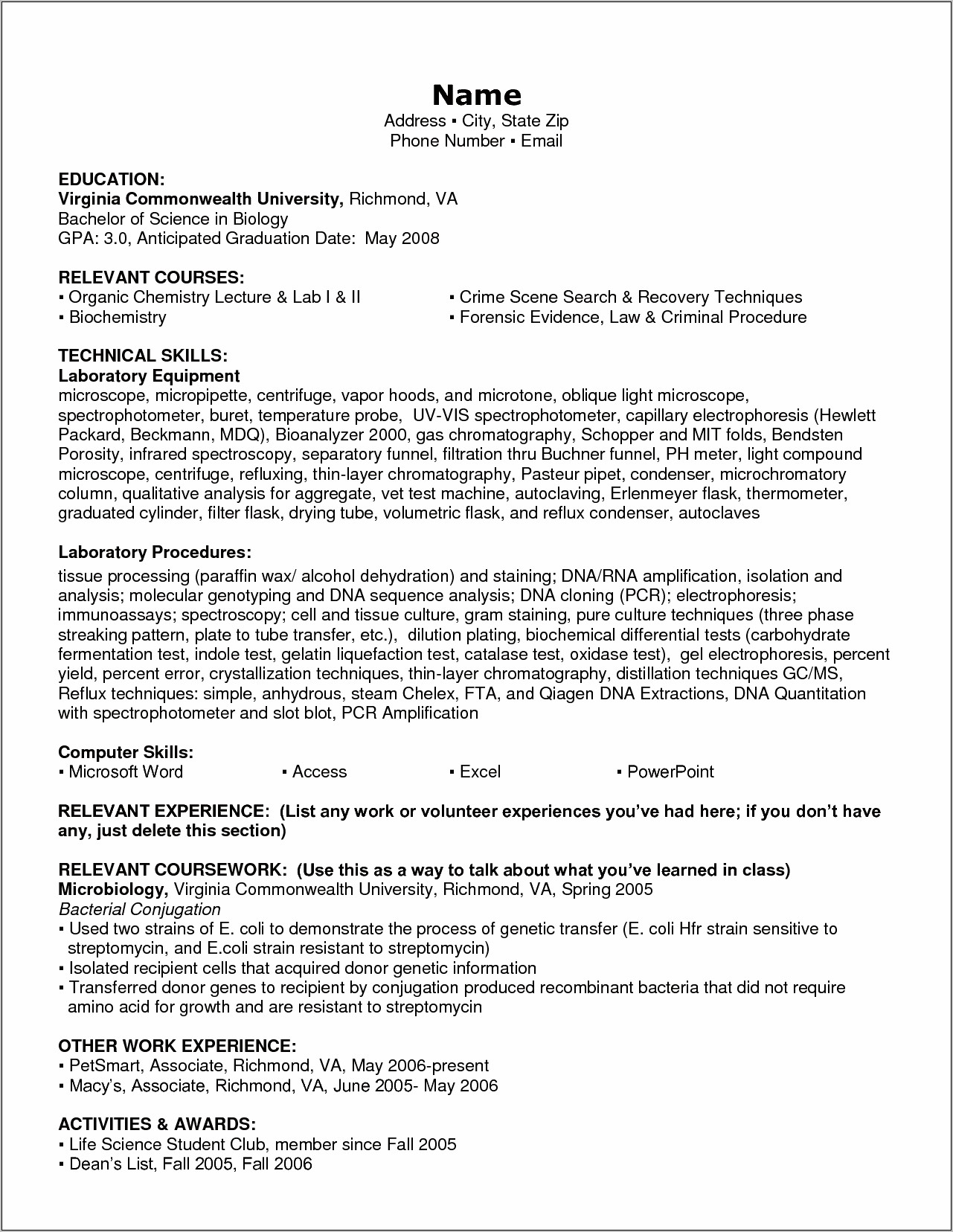 Computer Technical Skills List For Resume