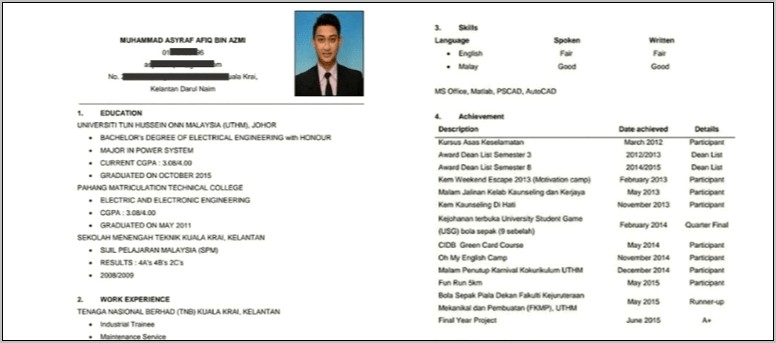 Contoh Resume Bahasa Melayu Microsoft Word