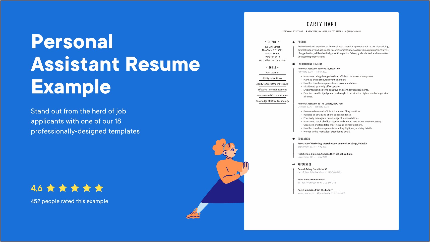 Corporation Personal Assitant Job Resume
