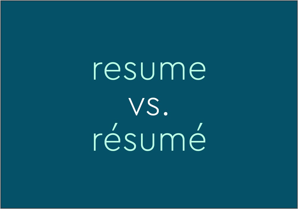 Correct Spelling Of Resume For Jobs