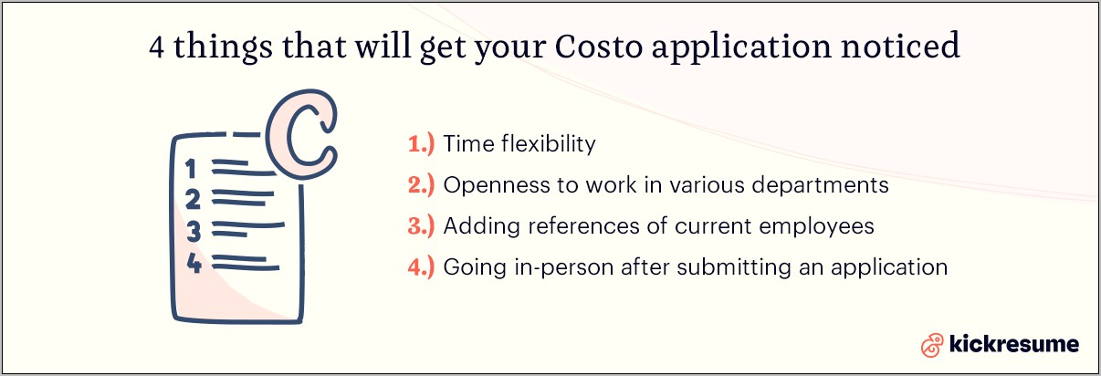 Costco Job Duties For Resume