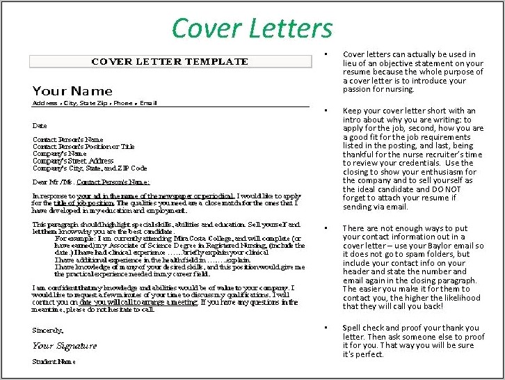 Cover Letter Email Non Solicited Resume
