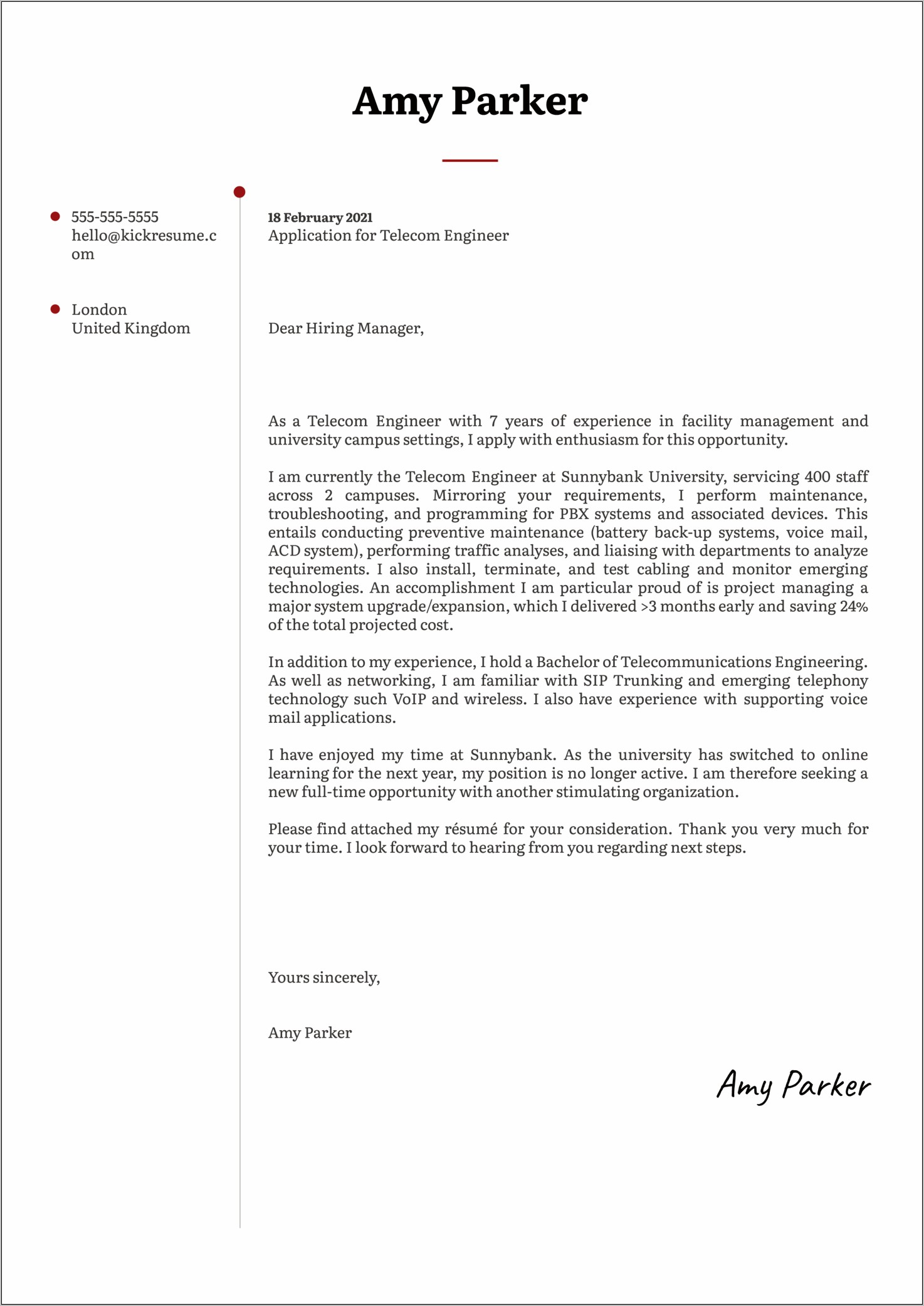 Cover Letter For Resume Computer Repair Networking Av
