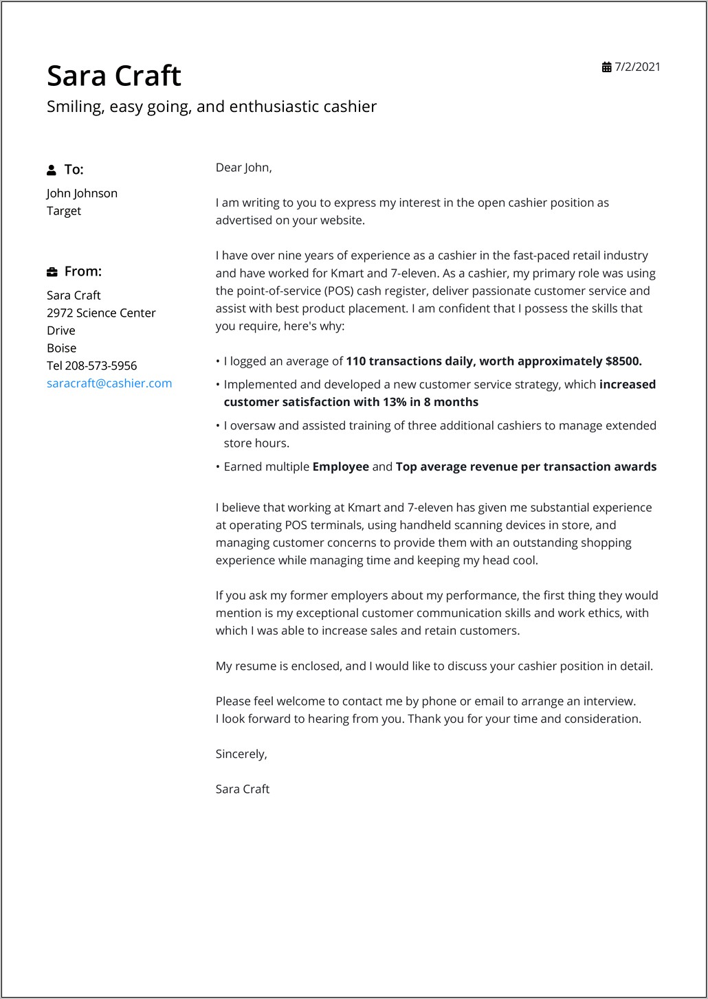 Cover Letter For Resume Template Download For Office
