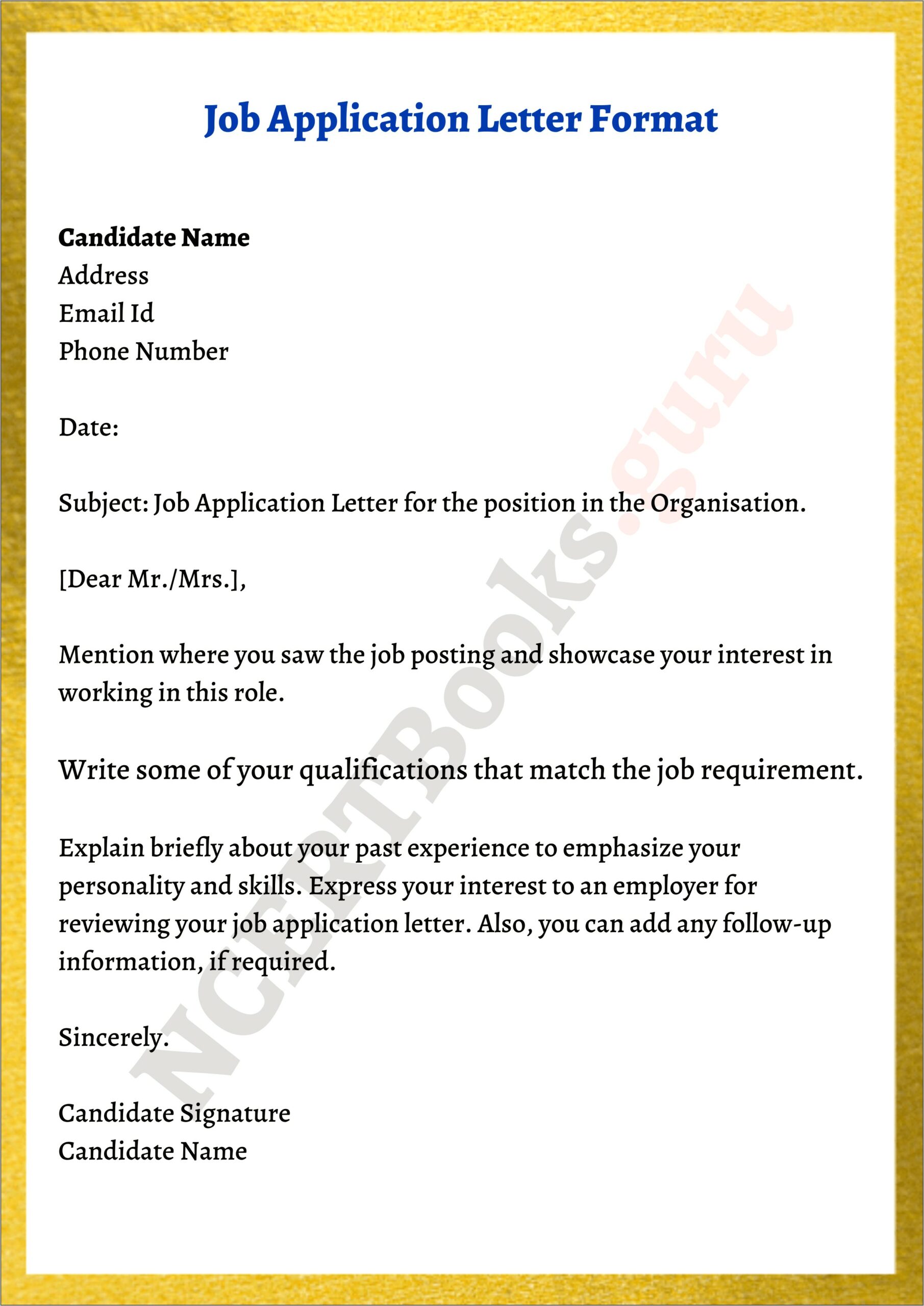 Cover Letter Format For Email Resume