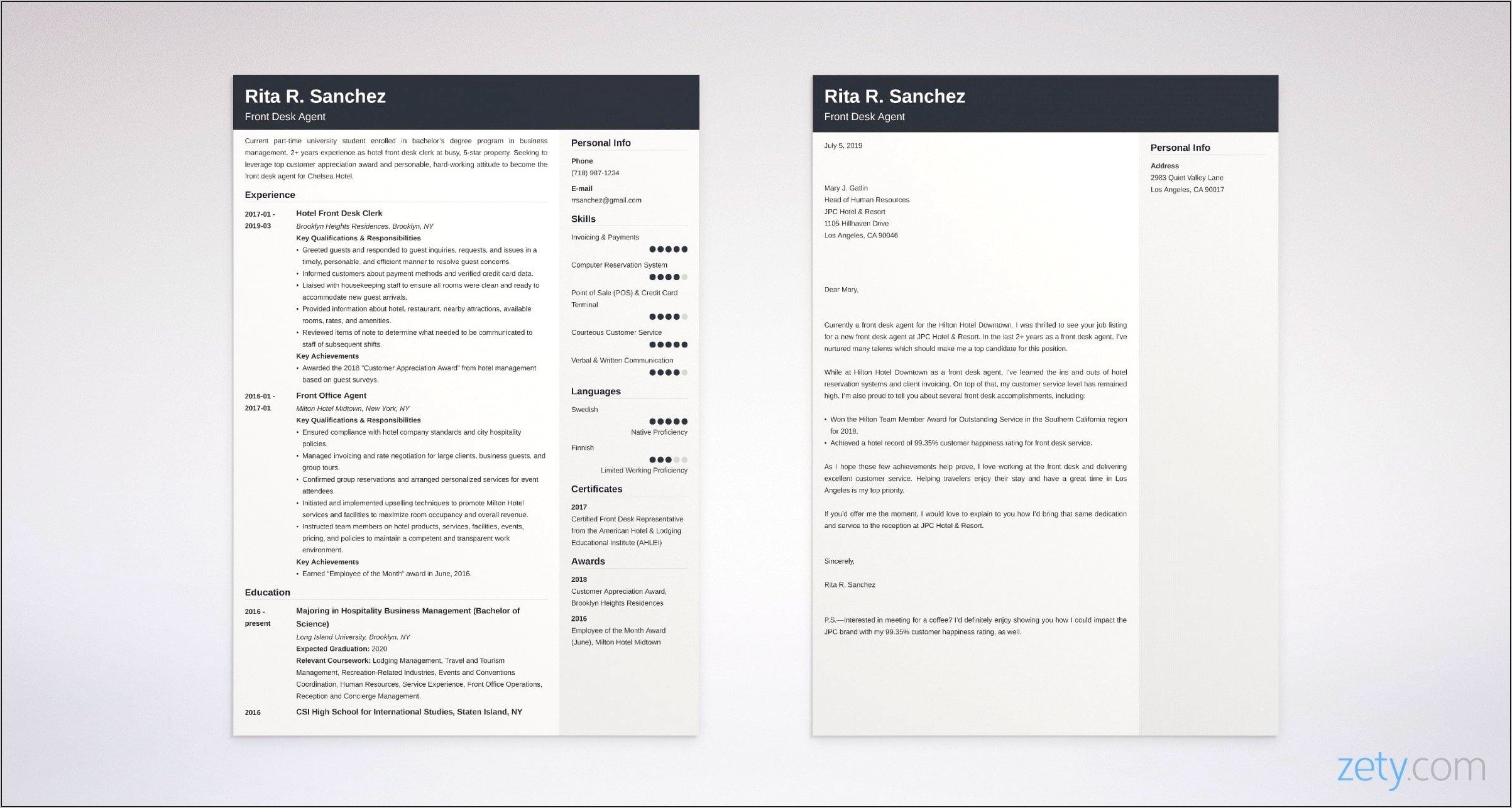 Cover Letter In Front Of Resume