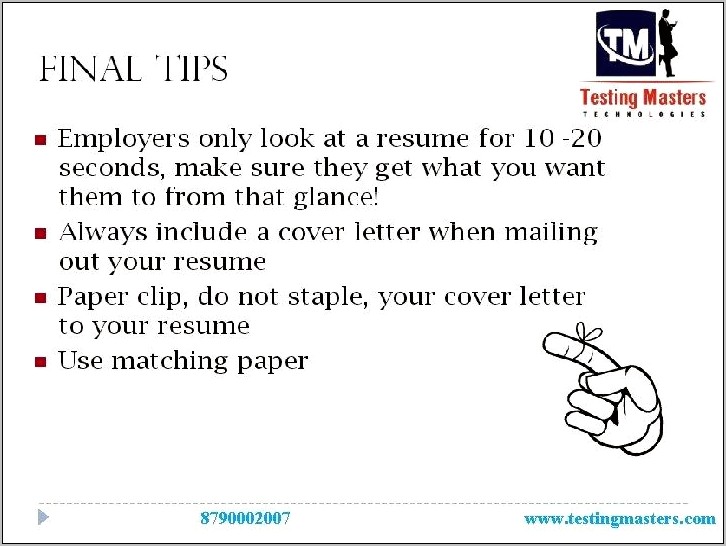 Cover Letter Resume Paper Clip Or Staple