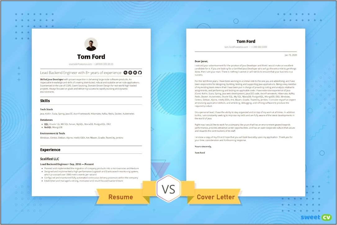 Cover Letter S And Resume S