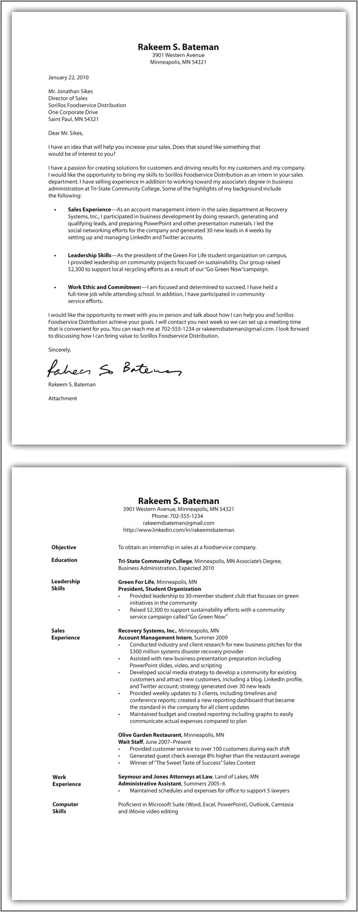 Cover Letter Same Paper As Resume