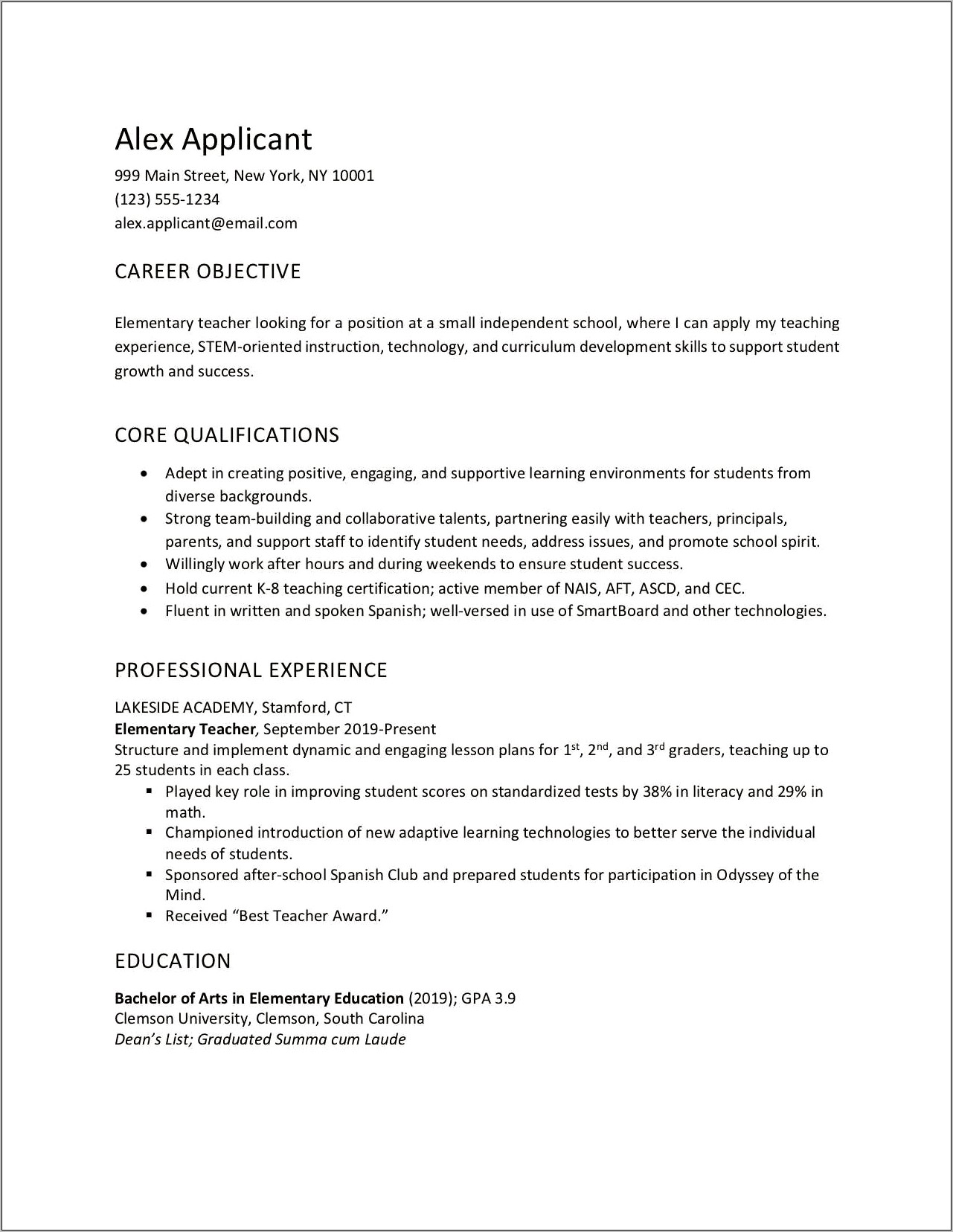Crafty Objectives For A Job Resume