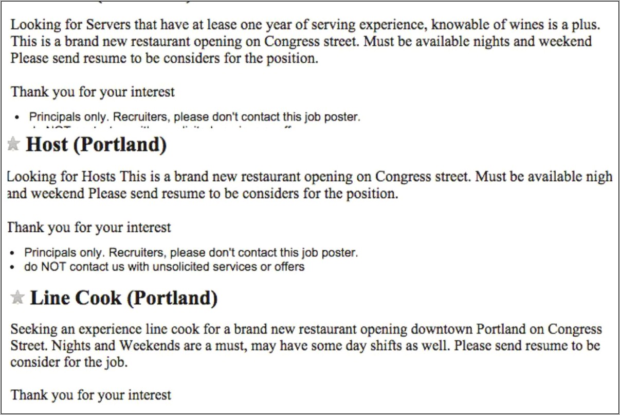 Craigslist San Diego Jobs Resume