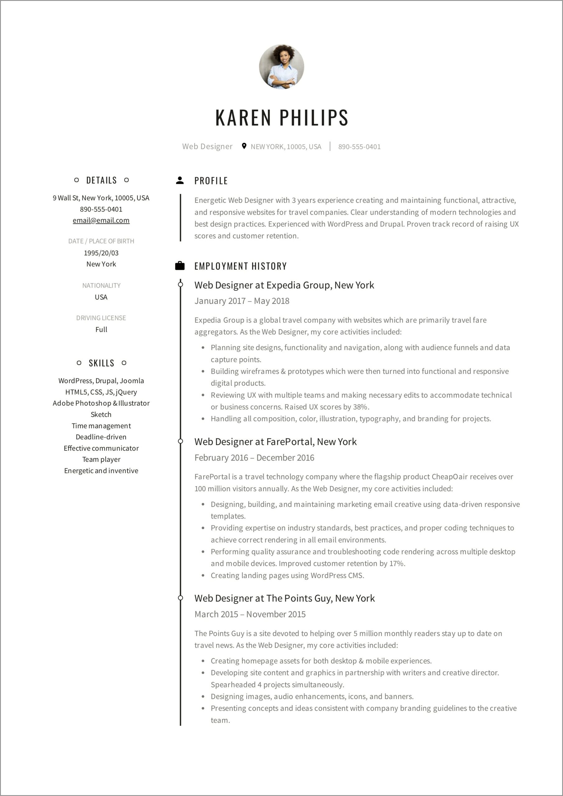 Create A Functional Resume For Free