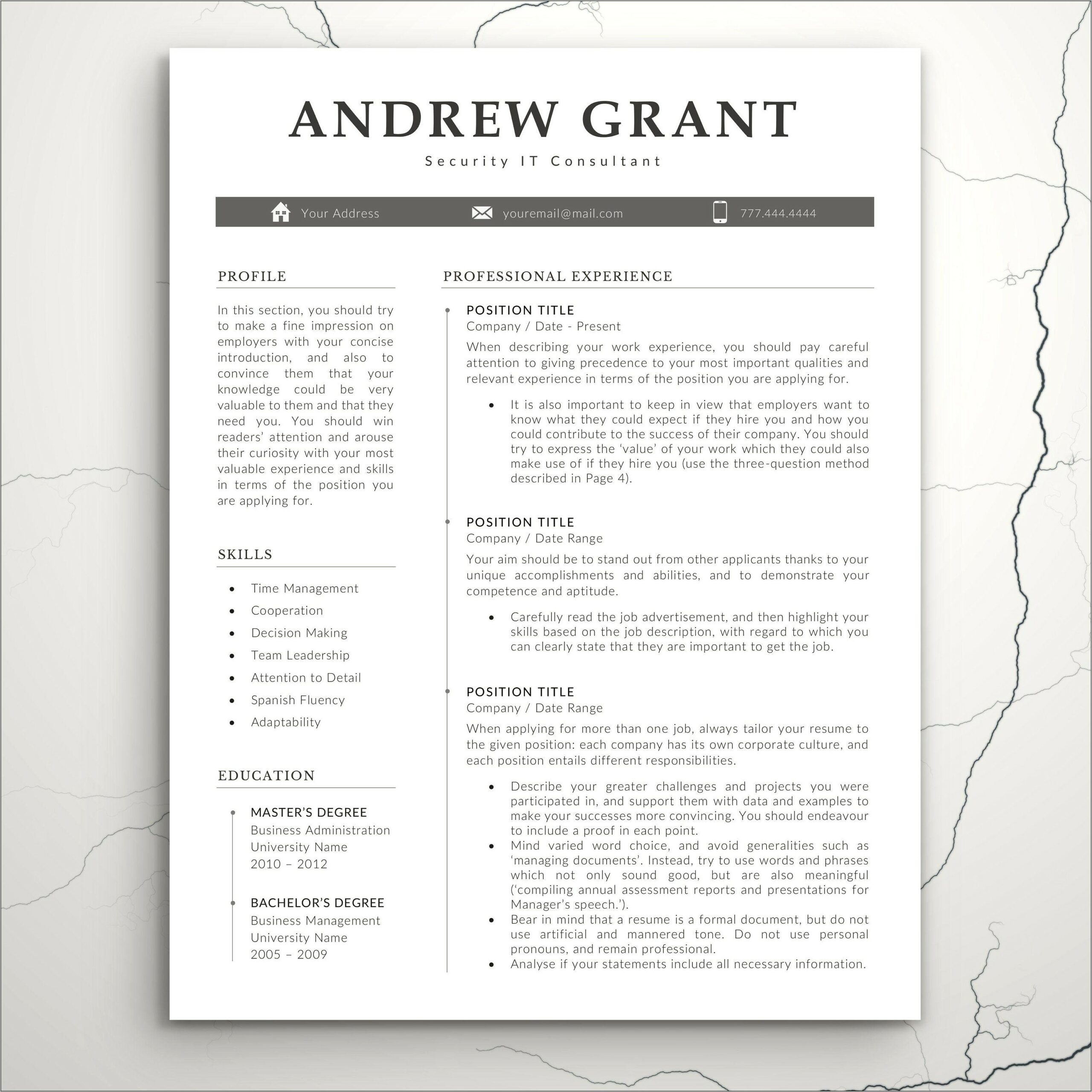 Creating A Resume In Microsoft Word 2003