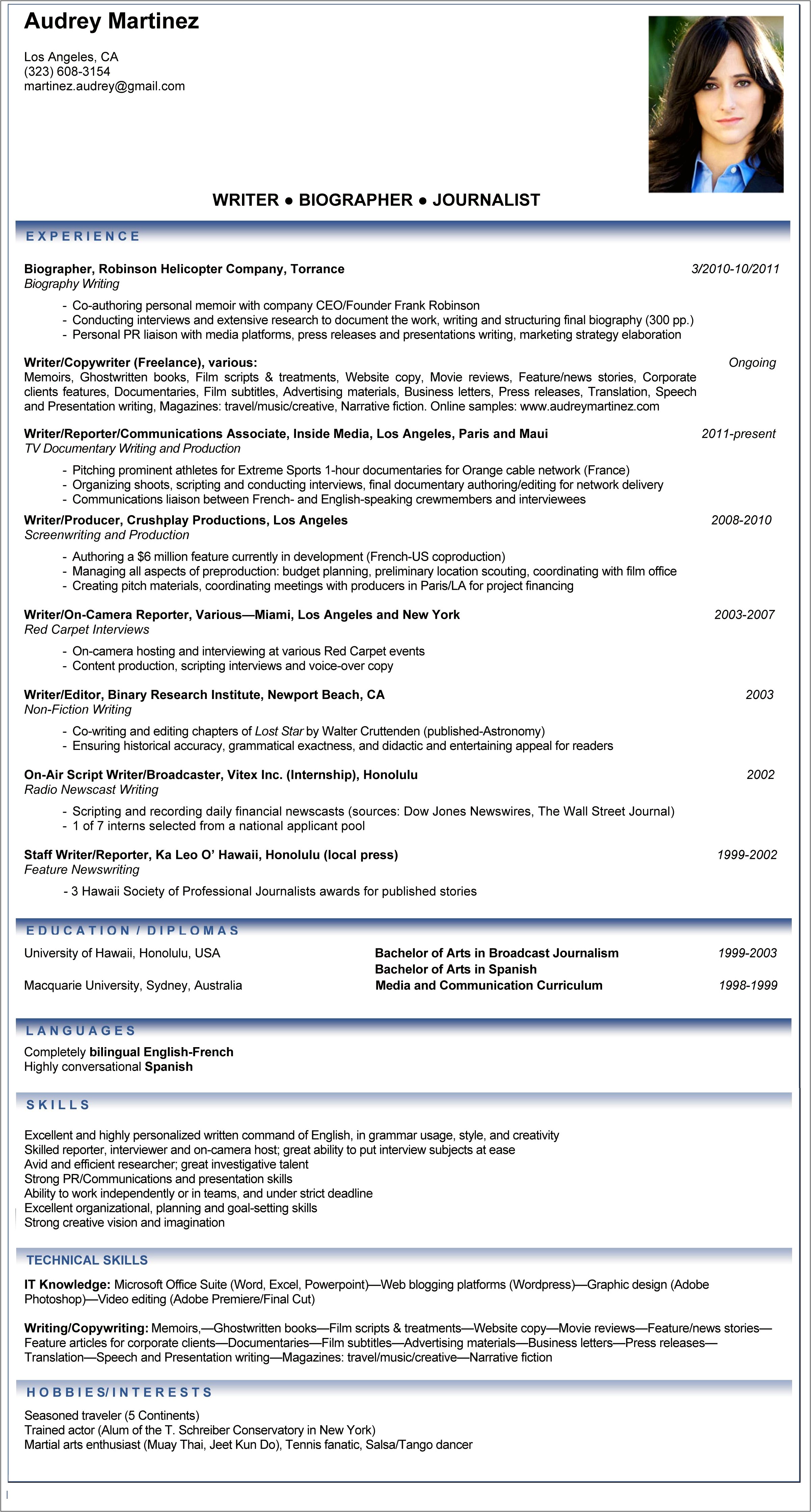 Creating A Resume In Word 2003