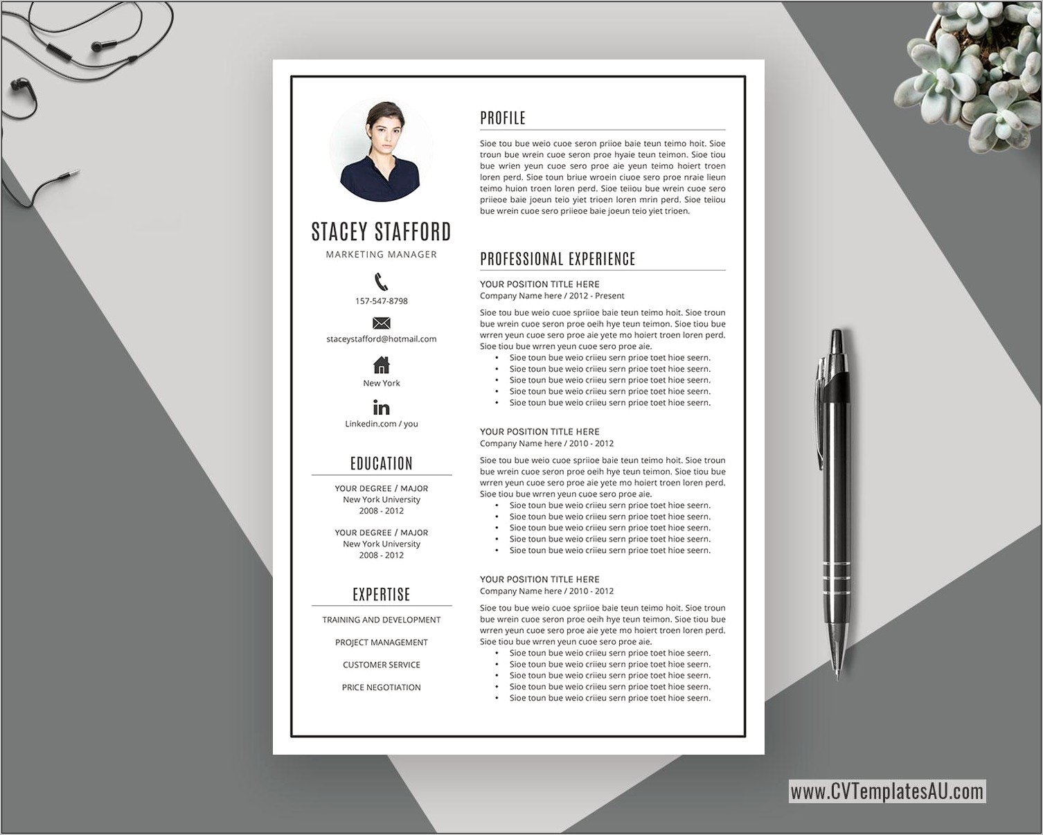 Creative Design Resume Cv Template Download