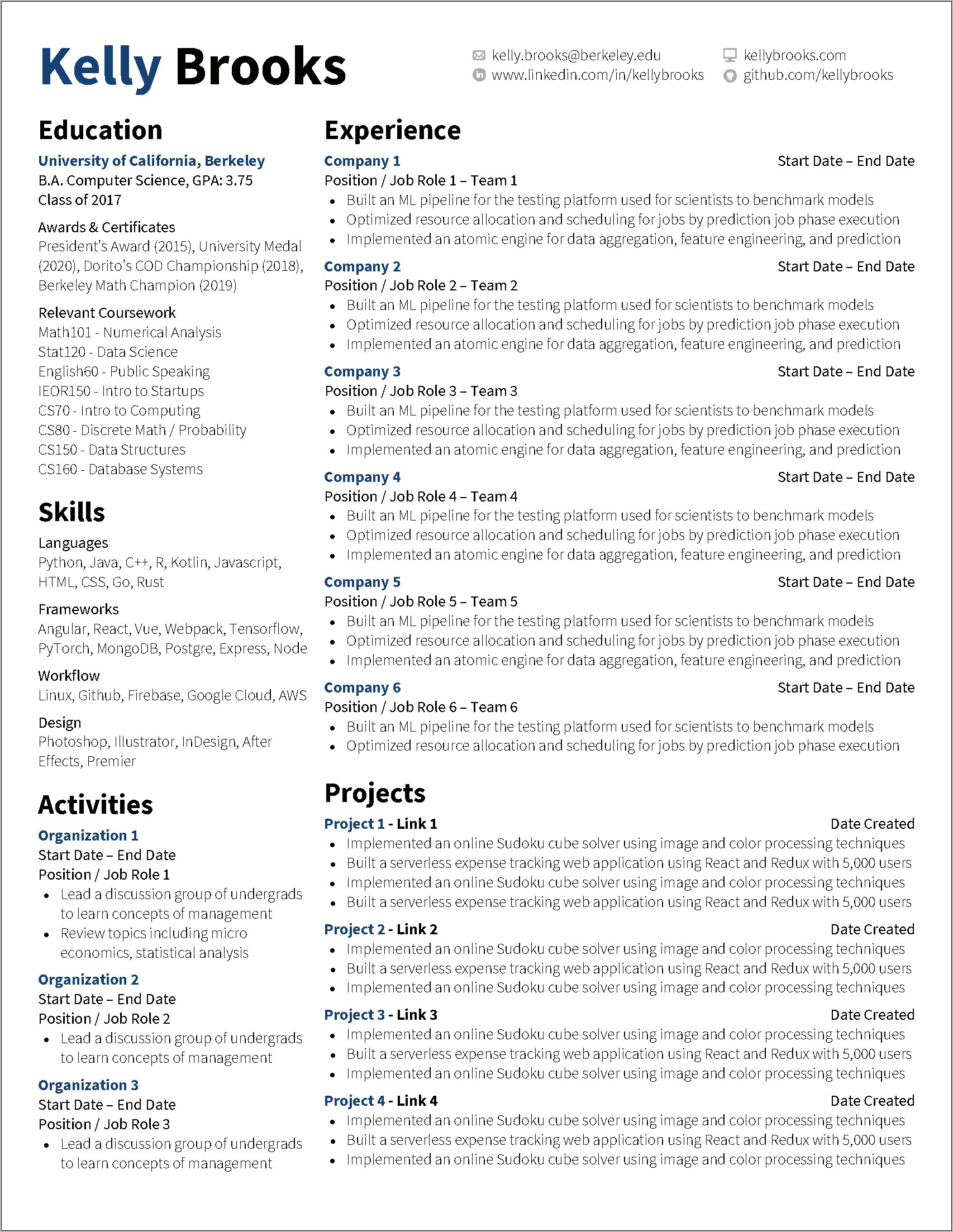 Creative Recruiter Resume Design Templates Iwork Pages