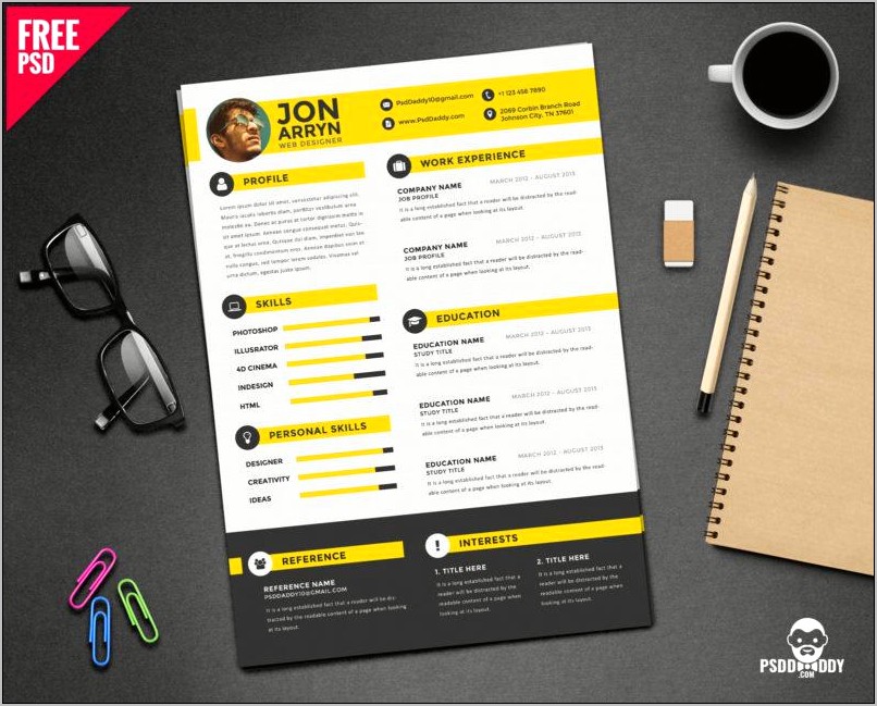 Creative Resume Psd Files Free Download