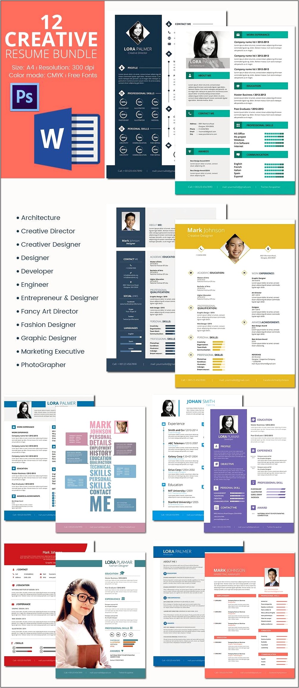 Creative Resume Templates For Free Download