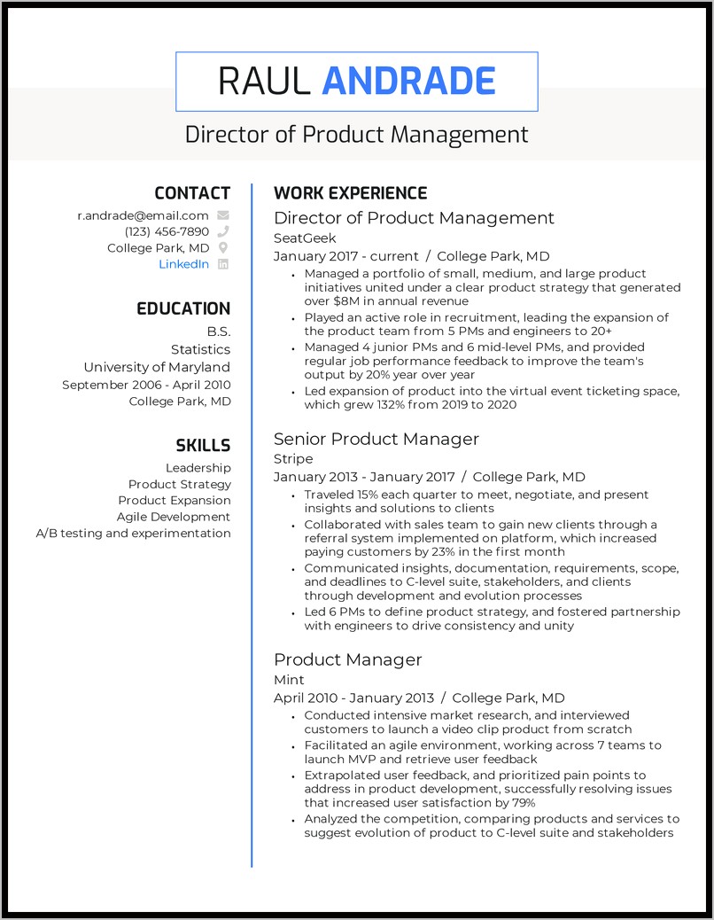 Creativity And Project Management Examples For Resume