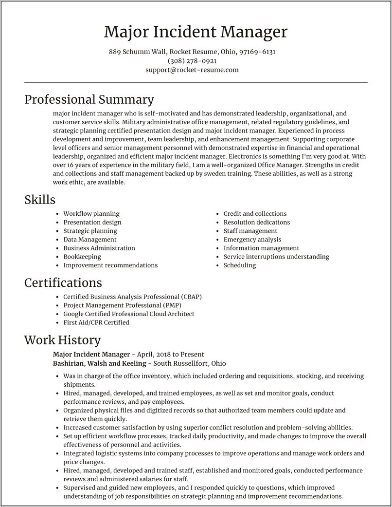 Credit And Collections Manager Resume