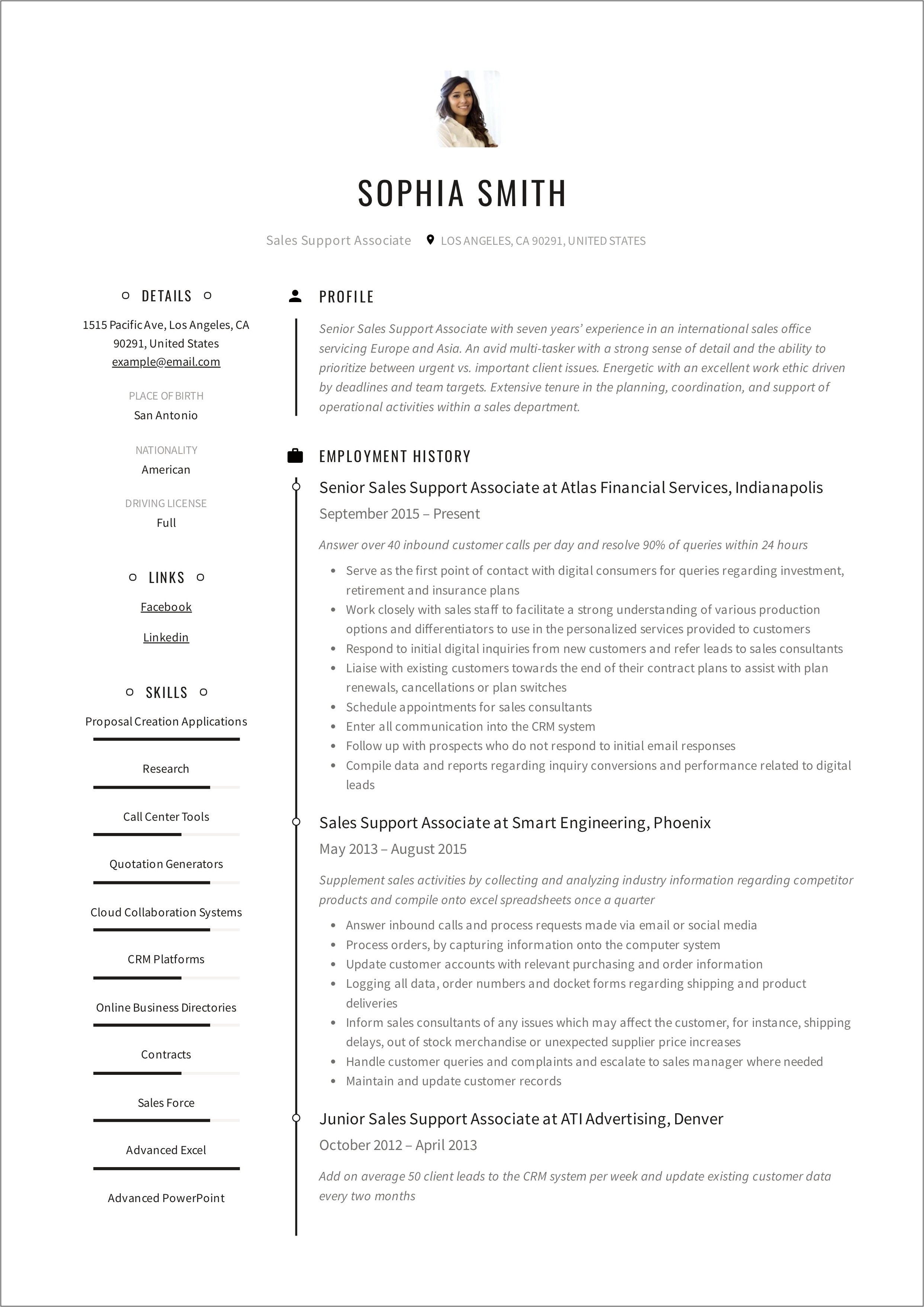 Crm Data Base And Salesforce For Resume Examples