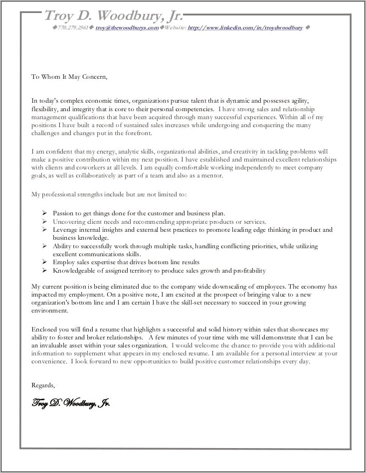 Customer Service Cover Letter And Resume