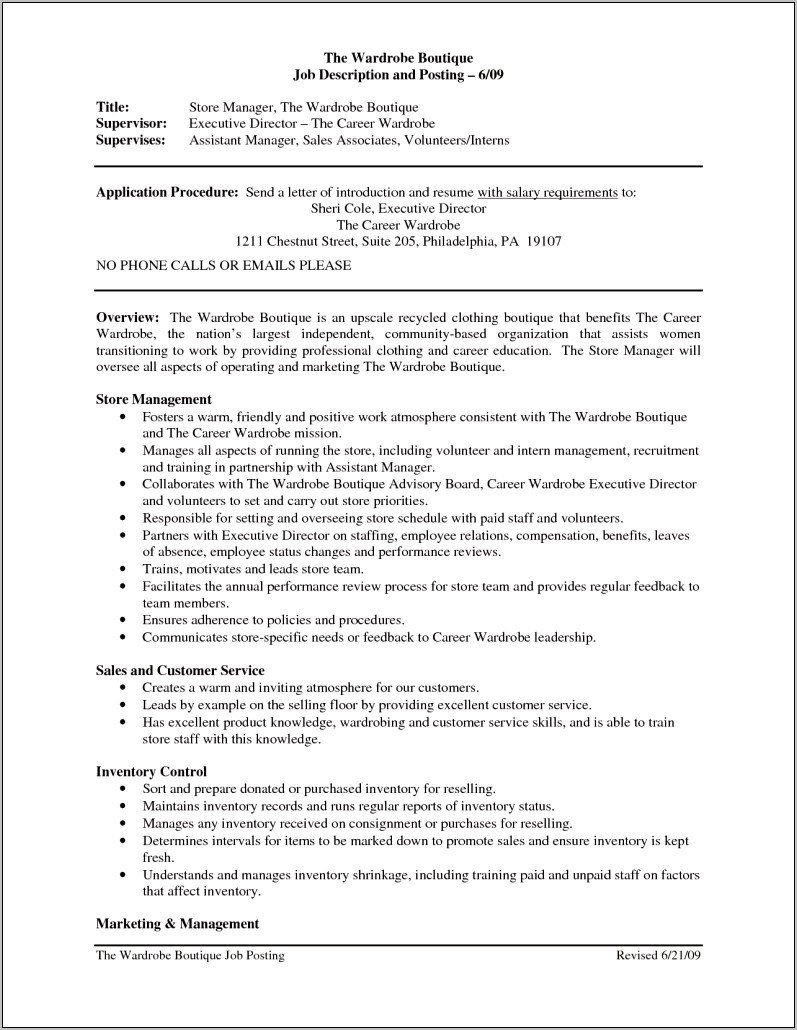 Customer Service Executive Job Description Resume