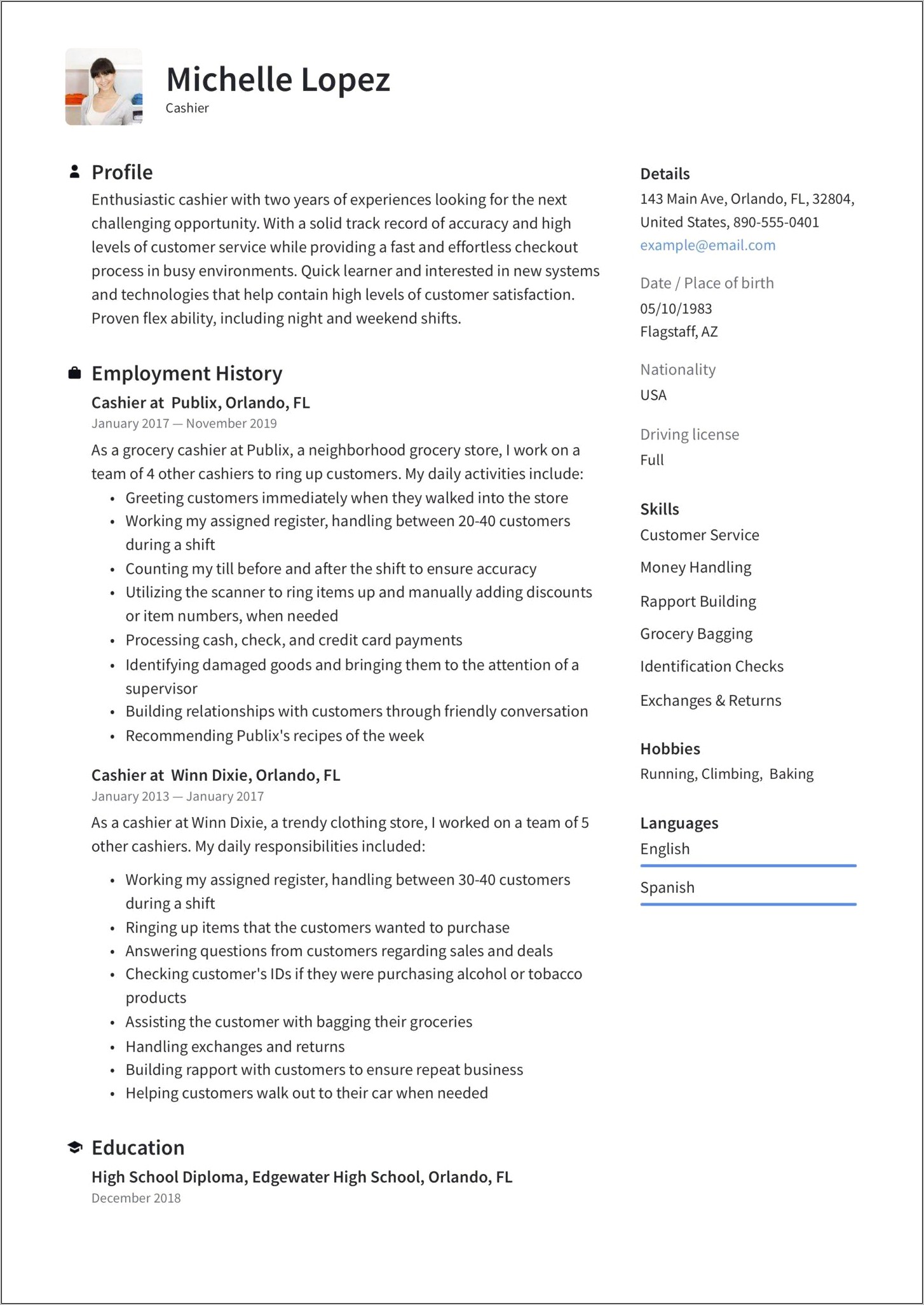 Customer Service Resume Examples For Walmart